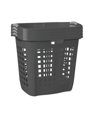 Sterilite Ultra Easy Carry Прачечная корзина, 2,1 бушеля с ручками, серая, 4 шт.
