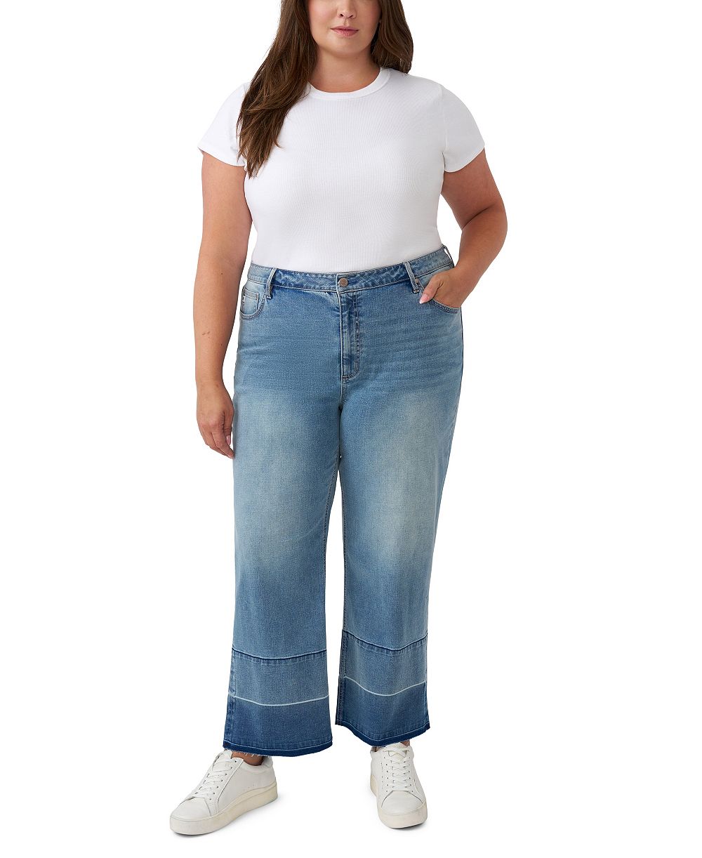 Seven7 Plus Size High-Rise Wide-Leg Jeans
