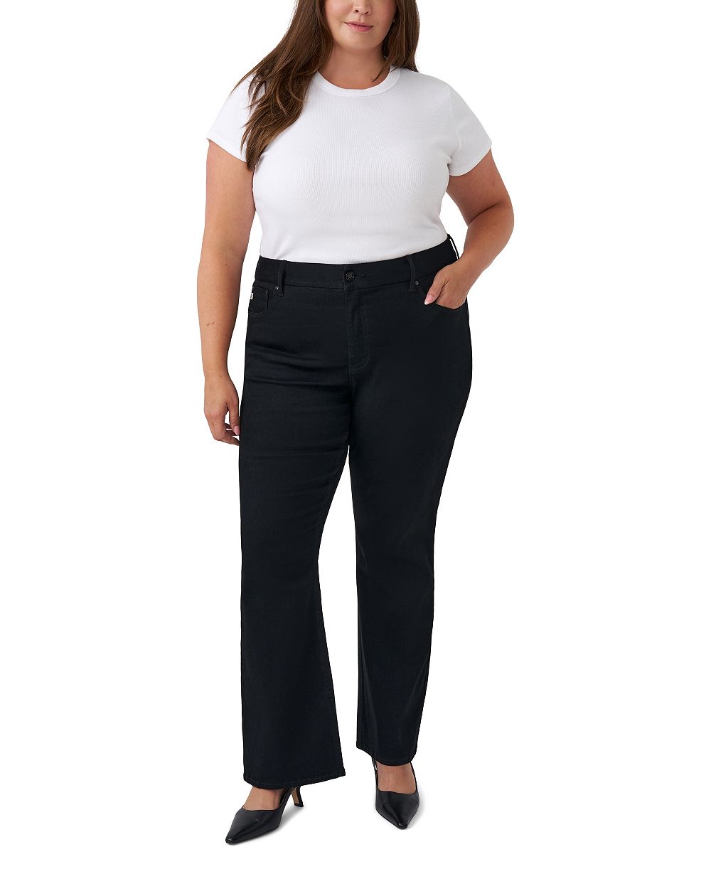 Seven7 Plus Size Tummyless Boot High-Rise Bootcut Tummy-Control Paneling Jeans