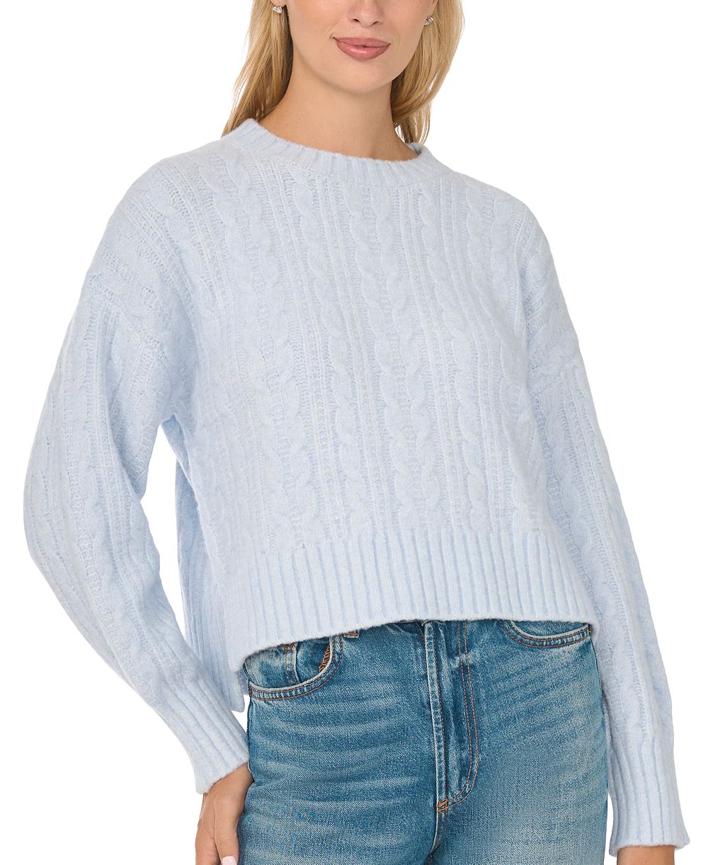 CeCe Women's Cable-Knit Raglan-Sleeve Crewneck Sweater