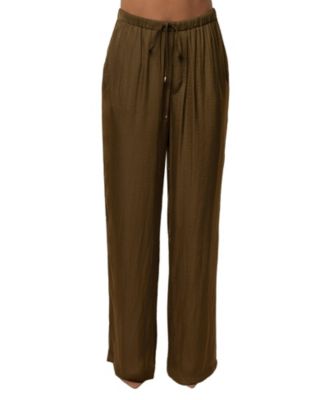 JLUXLABEL женские широкие сатиновые брюки с высокой талией Seaside Glow