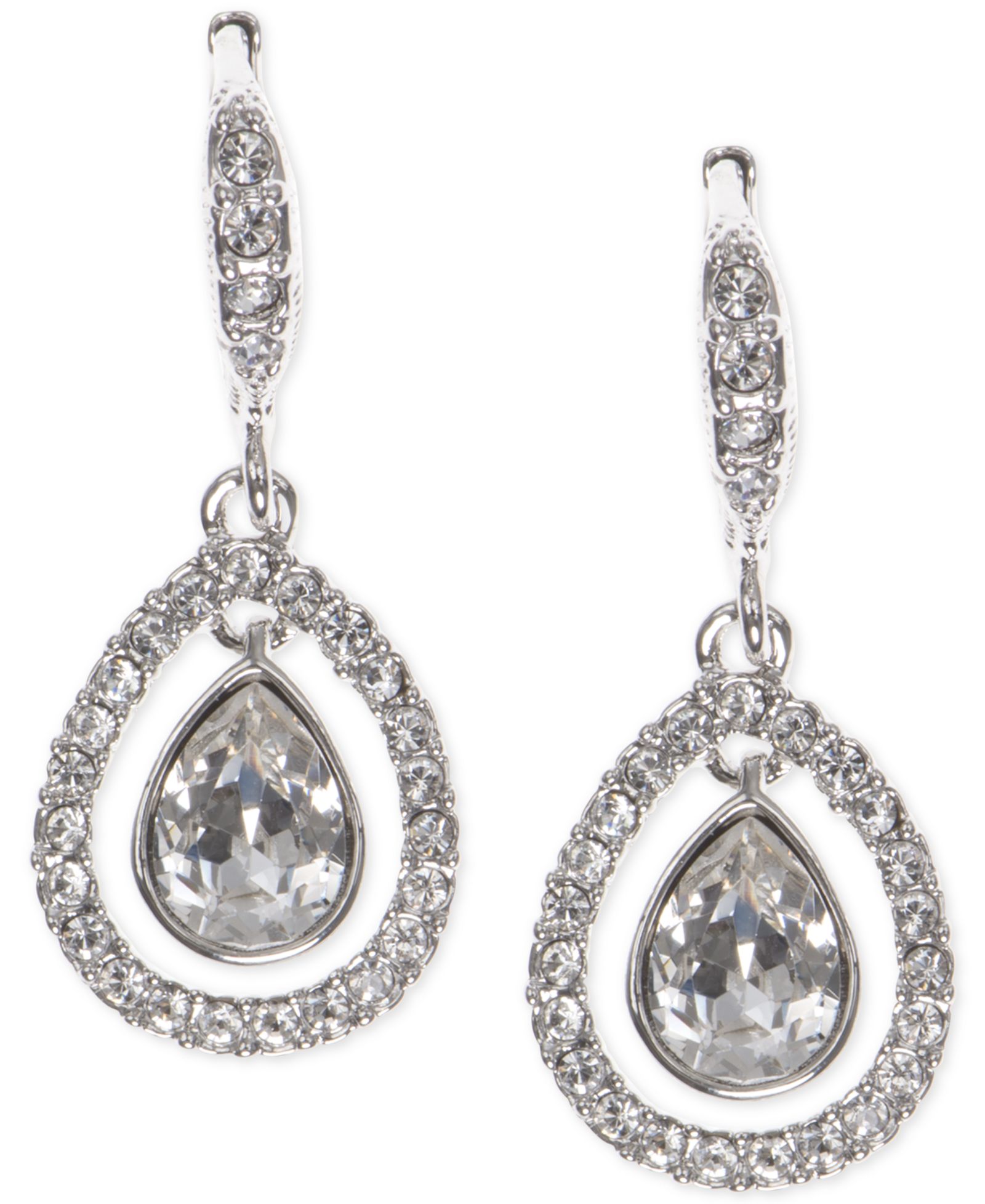 Серьги Givenchy Crystal Orbital Pavé Drop