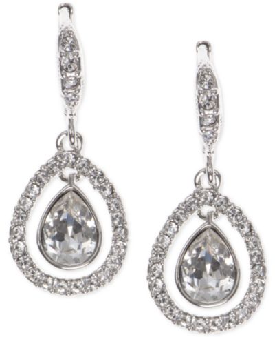 Givenchy Crystal Orbital Pavé Drop Earrings