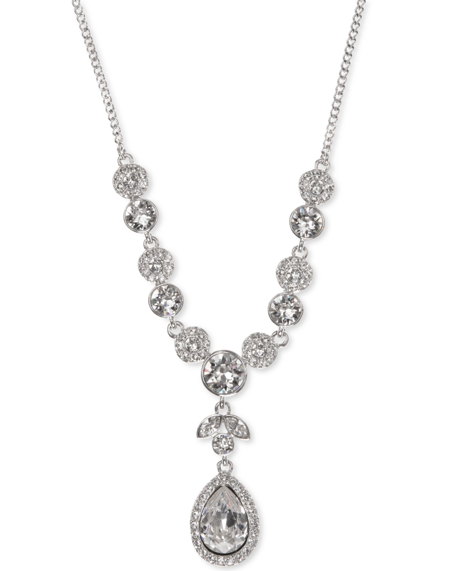 Givenchy ожерелье Multi-Crystal Y-Neck