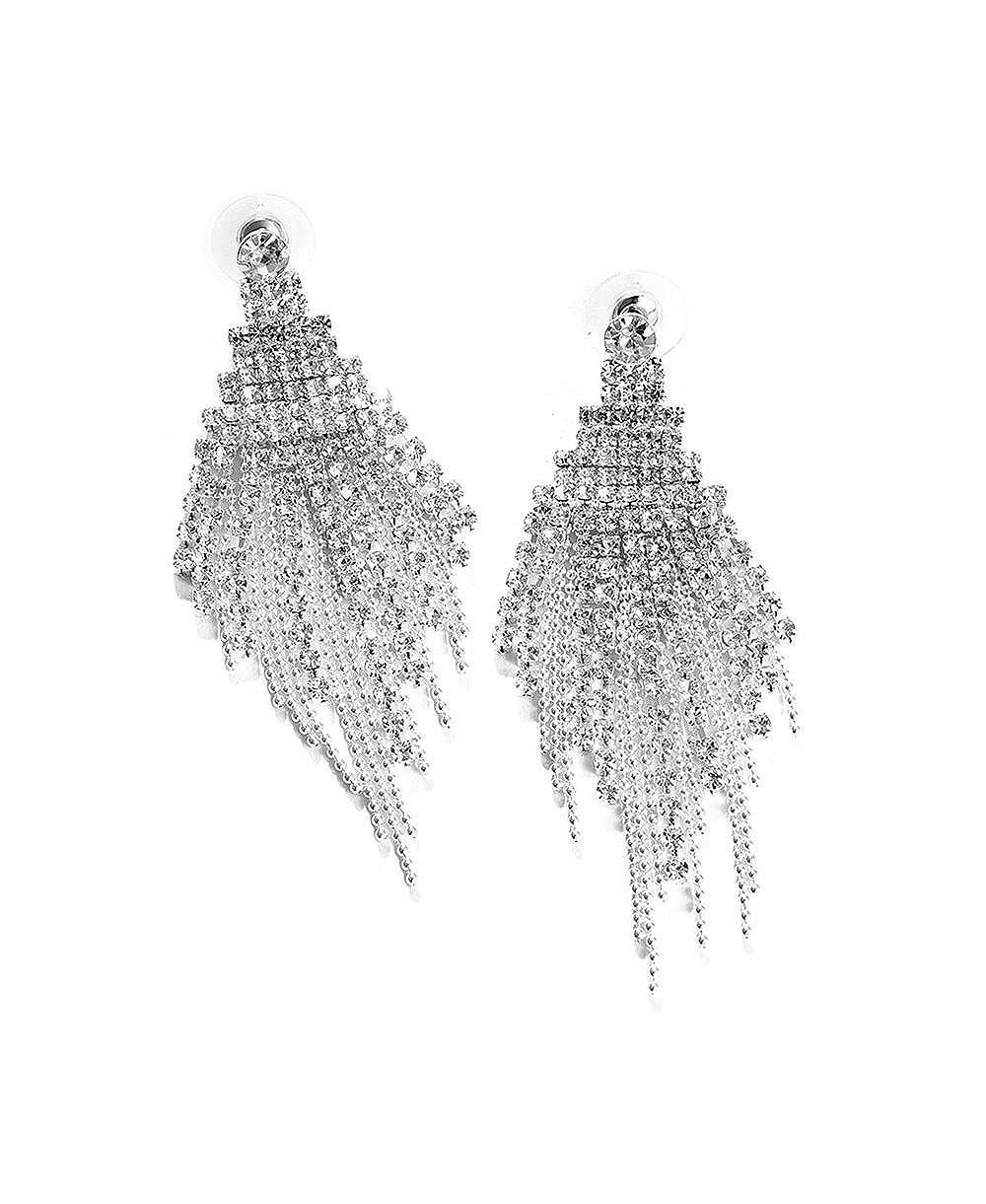 SOHI Women's Bling Cluster Drop Earrings