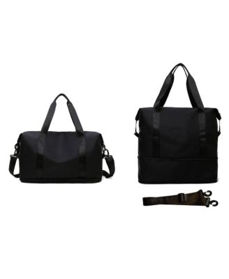 ARONKL Expandable Dry-Wet Separation Yoga Workout Carry On Duffle Bag for Lifestyle Weekend Walking and Casual Outdoor Workout