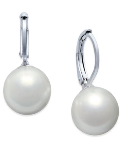 Серьги Lauren Ralph Lauren Silver-Tone Imitation Pearl Drop