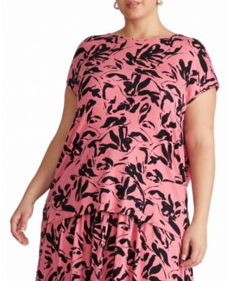 Pink sgraffito print