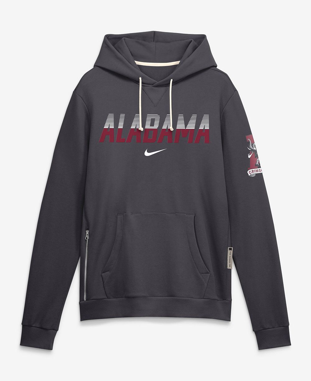 Nike мужская худи Dri-FIT 2026 Sideline Standard Issue Alabama Crimson Tide цвета антрацит