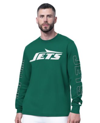 Starter Мужская футболка с длинным рукавом Green New York Jets Clutch Hit II