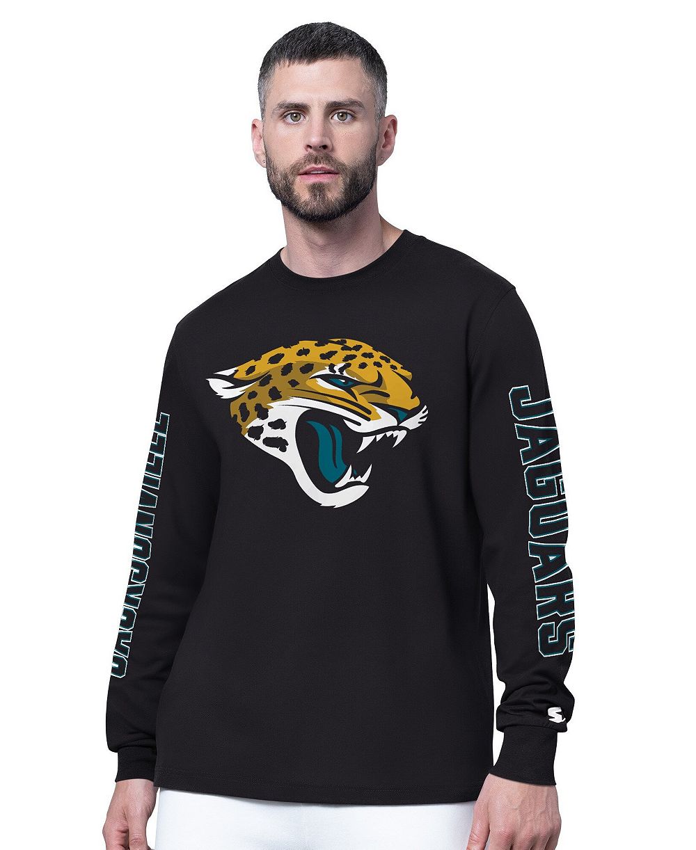 Starter мужская длинная футболка с длинным рукавом Clutch Hit II Black Jacksonville Jaguars