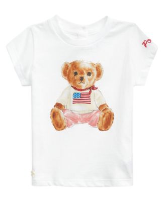 Футболка с коротким рукавом и графическим принтом Polo Bear для девочек-малышей