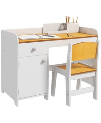 YOBTOP Kids Desk and Chair Set with Storage Drawer - Study Desk for Children, Arts and Crafts, Snack Time, Homeschooling, Homework
