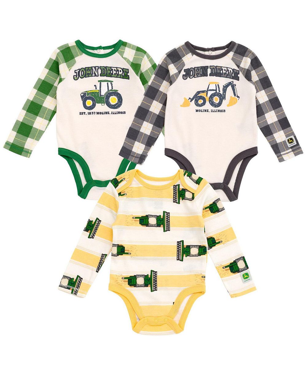 Детский комплект боди John Deere 3-Pack Long Sleeve