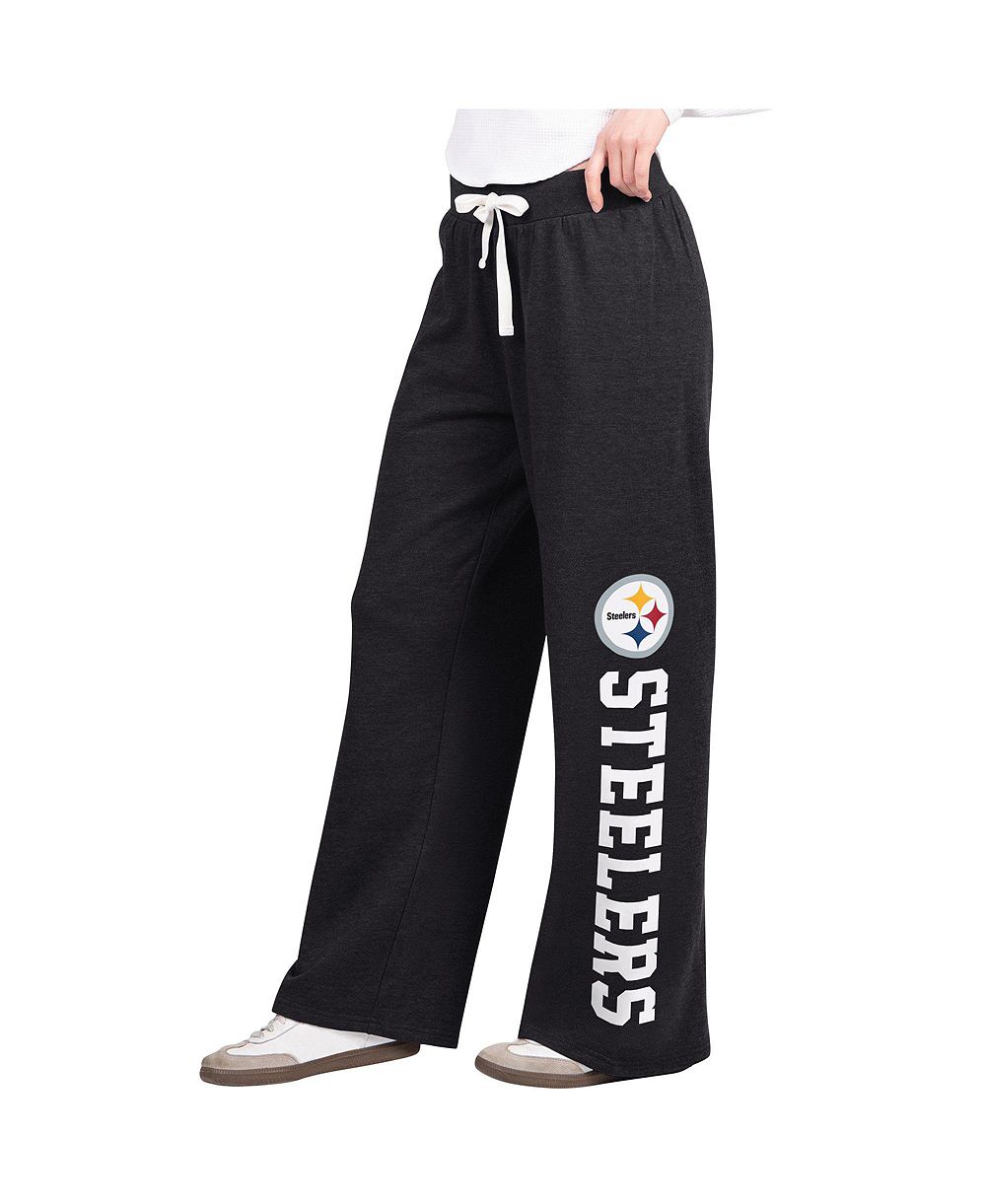 Starter Женские черные Pittsburgh Steelers Field широкие брюки свитшот