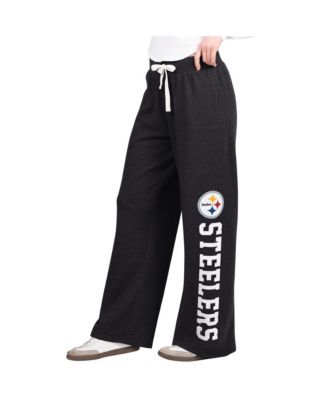 Starter Женские черные Pittsburgh Steelers Field широкие брюки свитшот