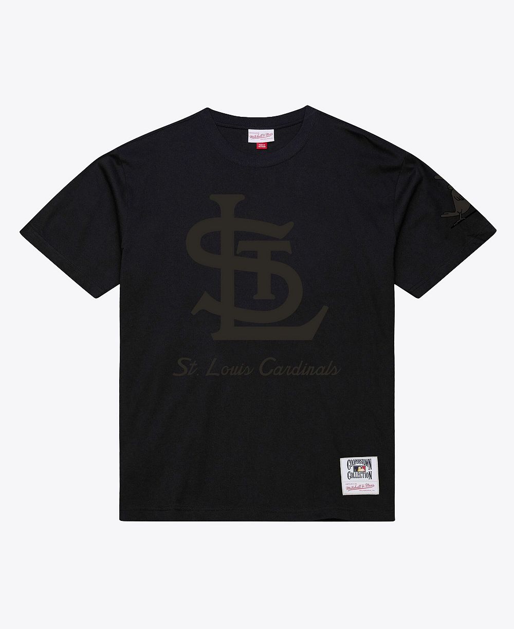 Mitchell & Ness мужская черная футболка Phantom из коллекции Cooperstown Ст. Луис Кардиналс