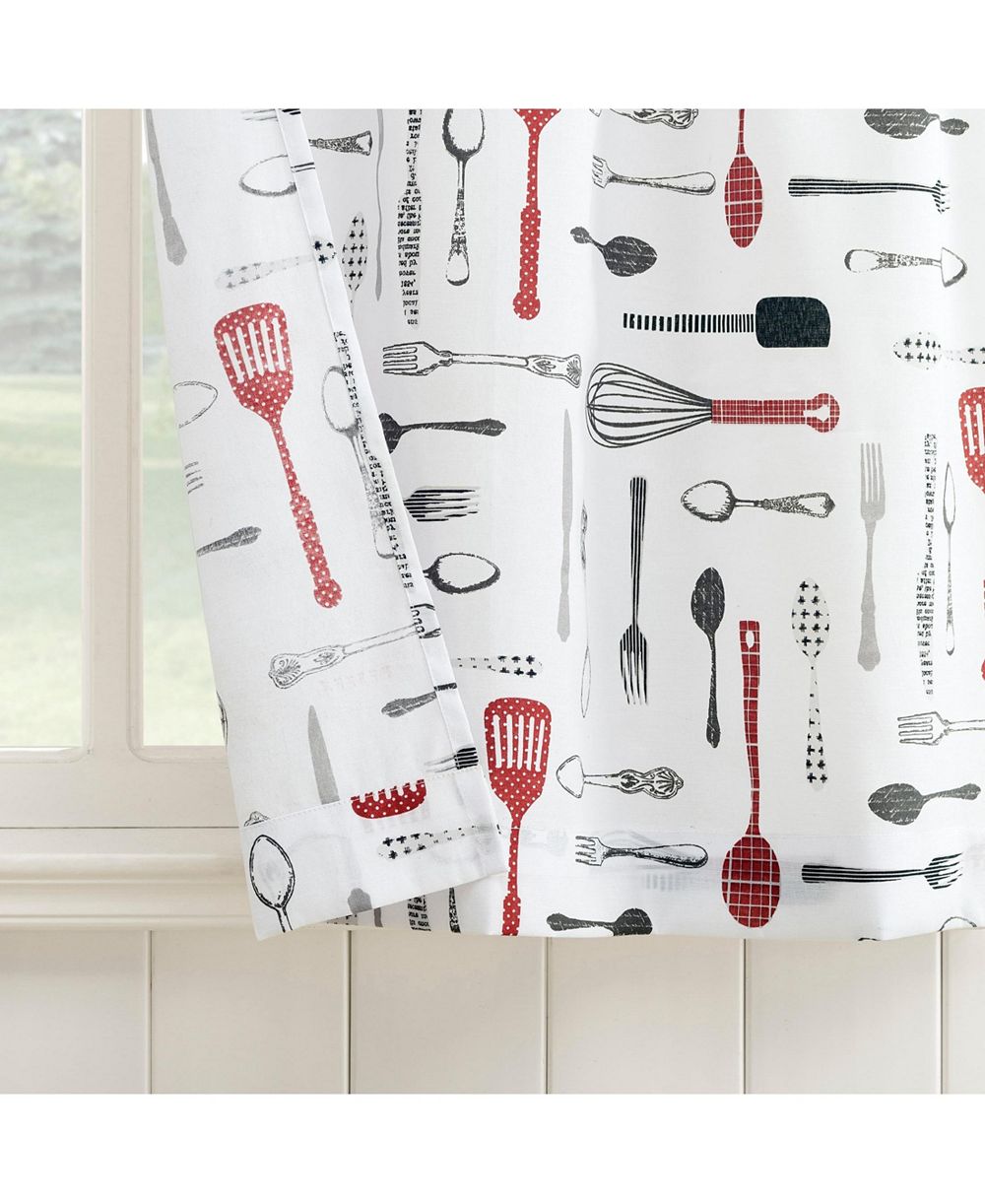 Комплект кухонных штор No. 918 Whisked Away Cotton Blend Semi-Sheer Rod Pocket