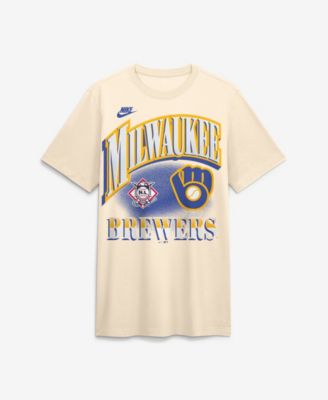 Мужская винтажная футболка Nike Milwaukee Brewers Tri-Blend