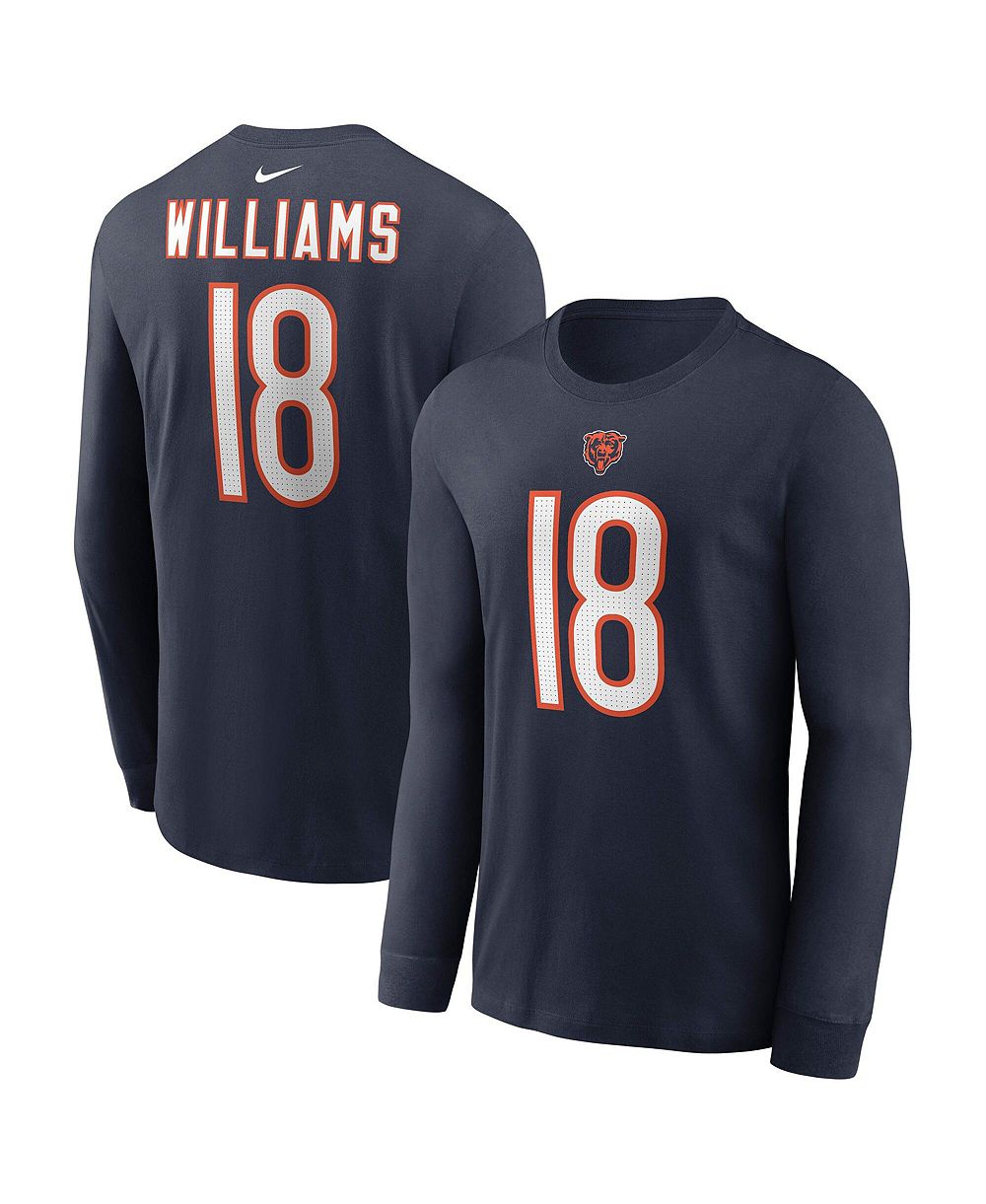 Nike Men's Caleb Williams Chicago Bears Name & Number Long-Sleeve T-Shirt