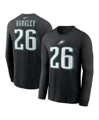 Мужская футболка Nike Philadelphia Eagles Saquon Barkley Long Sleeve Crewneck