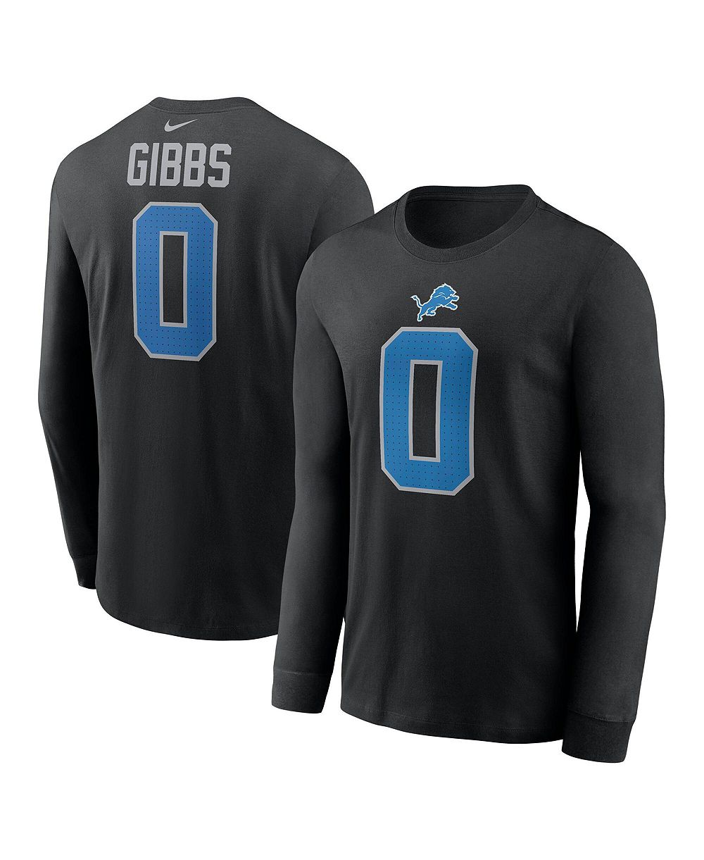 Nike Men's Detroit Lions Jahmyr Gibbs Long-Sleeve Crewneck Graphic T-Shirt