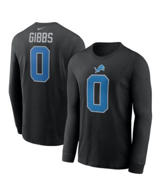Nike Men's Detroit Lions Jahmyr Gibbs Long-Sleeve Crewneck Graphic T-Shirt