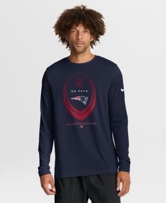 Nike Men's New England Patriots Legend Icon Long-Sleeve Crewneck T-Shirt