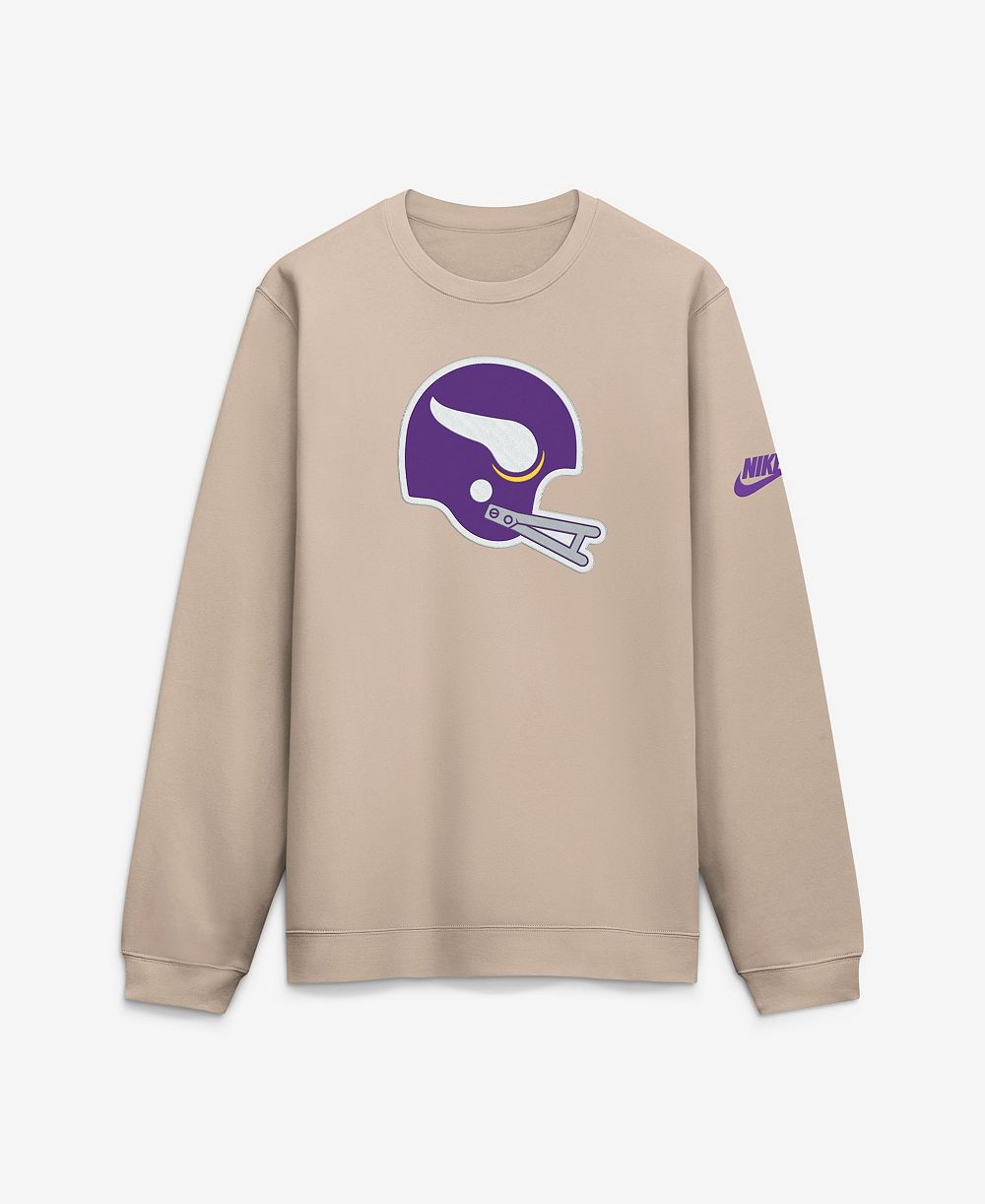Свитшот Nike Minnesota Vikings I-Formation Rewind Club Fleece-Lined для мужчин