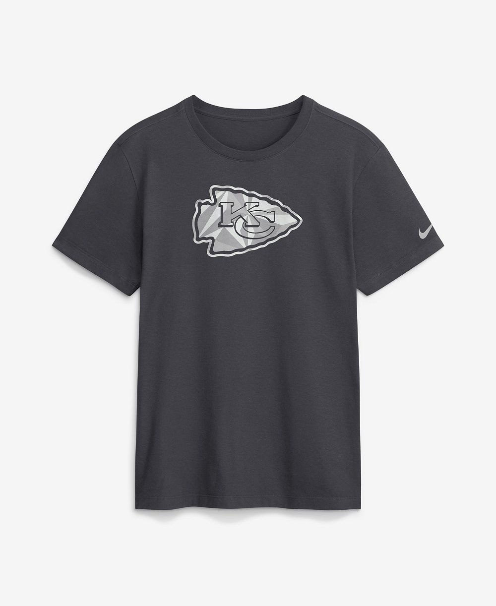 Nike Men's Kansas City Chiefs Fractal Logo Crewneck T-Shirt