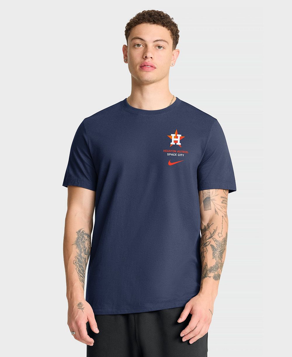 Nike Men's Houston Astros Primetime Inning Crewneck Seamless T-Shirt