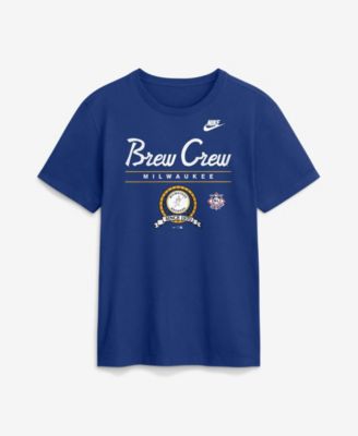 Мужская футболка Nike с графическим принтом Milwaukee Brewers, коллекция Cooperstown