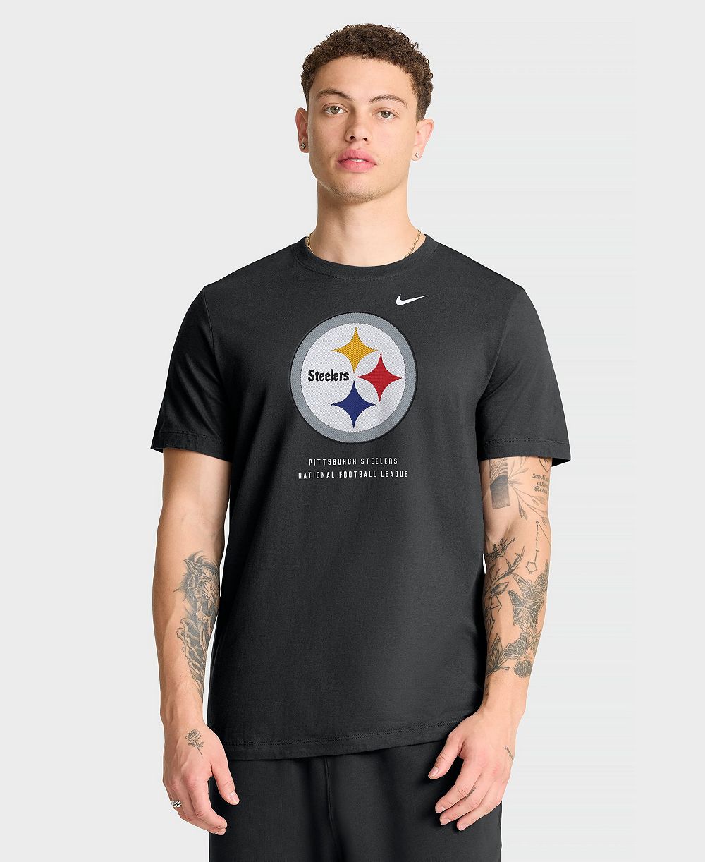 Nike мужская хлопковая футболка с круглым вырезом Pittsburgh Steelers