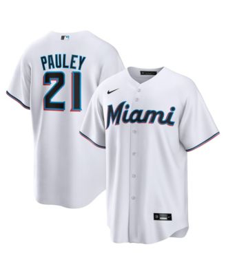 Мужская джерси Nike Miami Marlins Graham Pauley, свободный крой, V-образный вырез