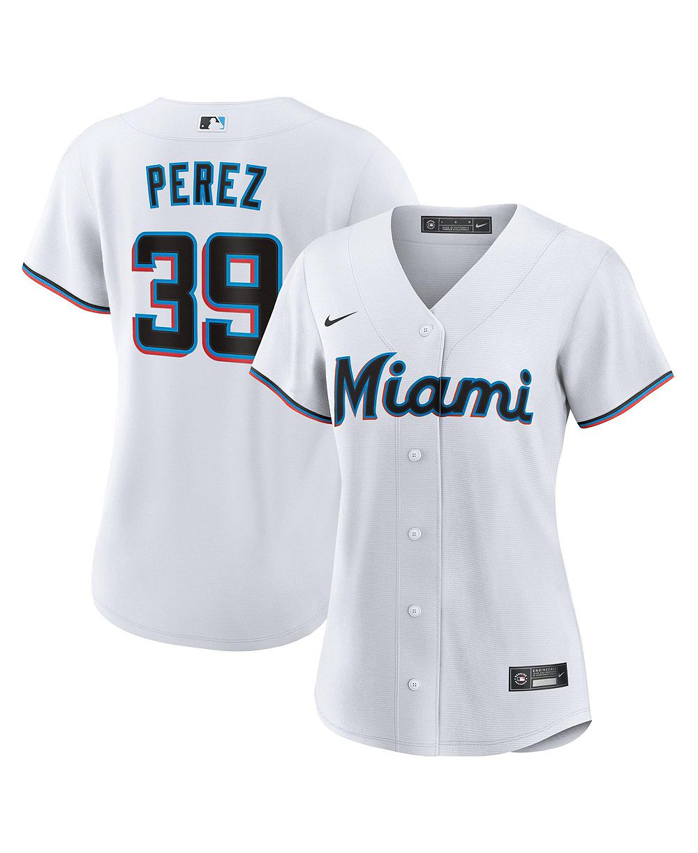 Женская джерси Nike Eury Perez Miami Marlins Replica Short-Sleeve
