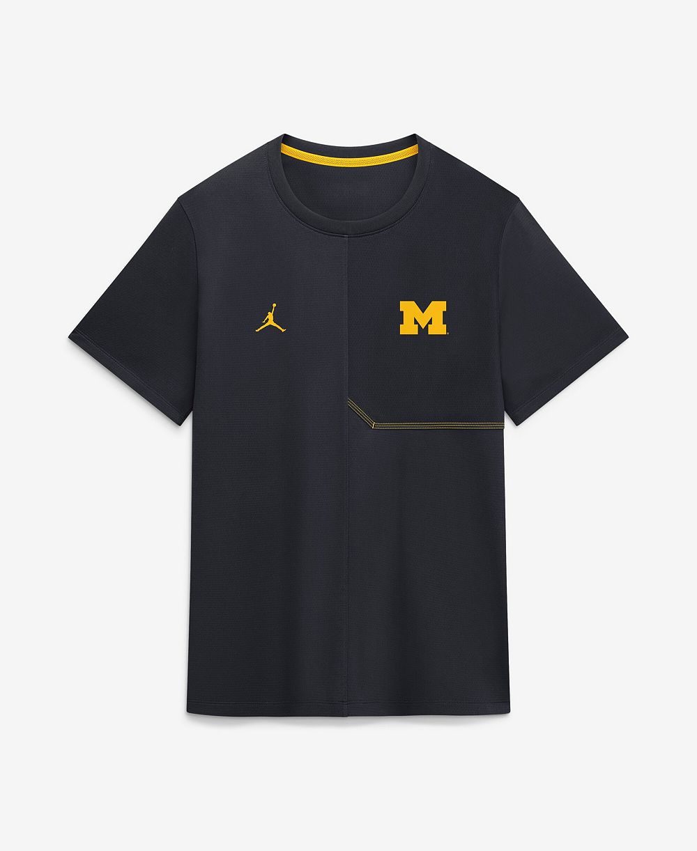 Jordan мужская футболка Michigan Wolverines 2026 Sideline Coach