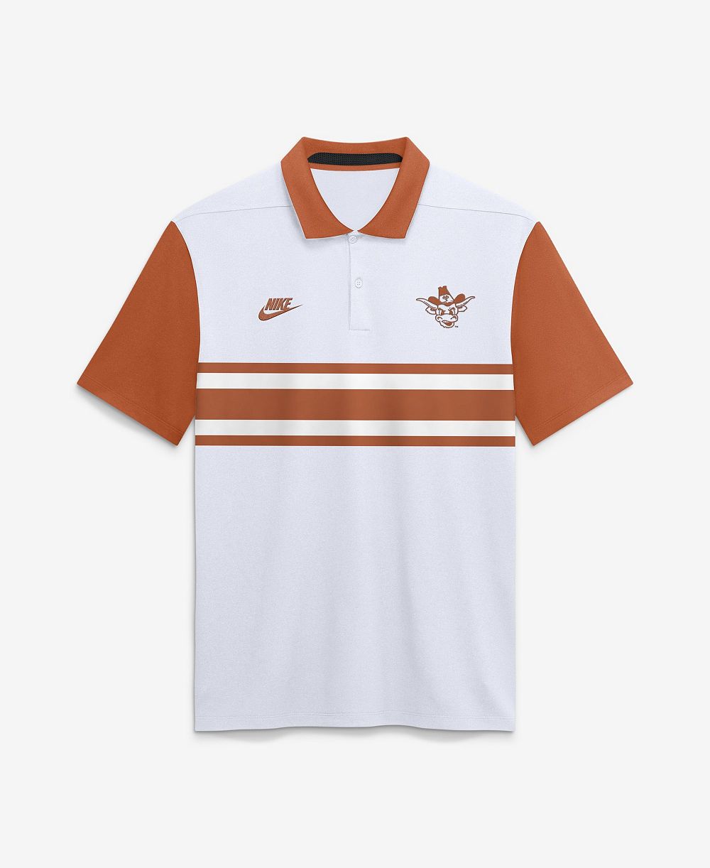 Nike мужская поло-рубашка Texas Longhorns Texas Legacy с вышитым логотипом Vapor