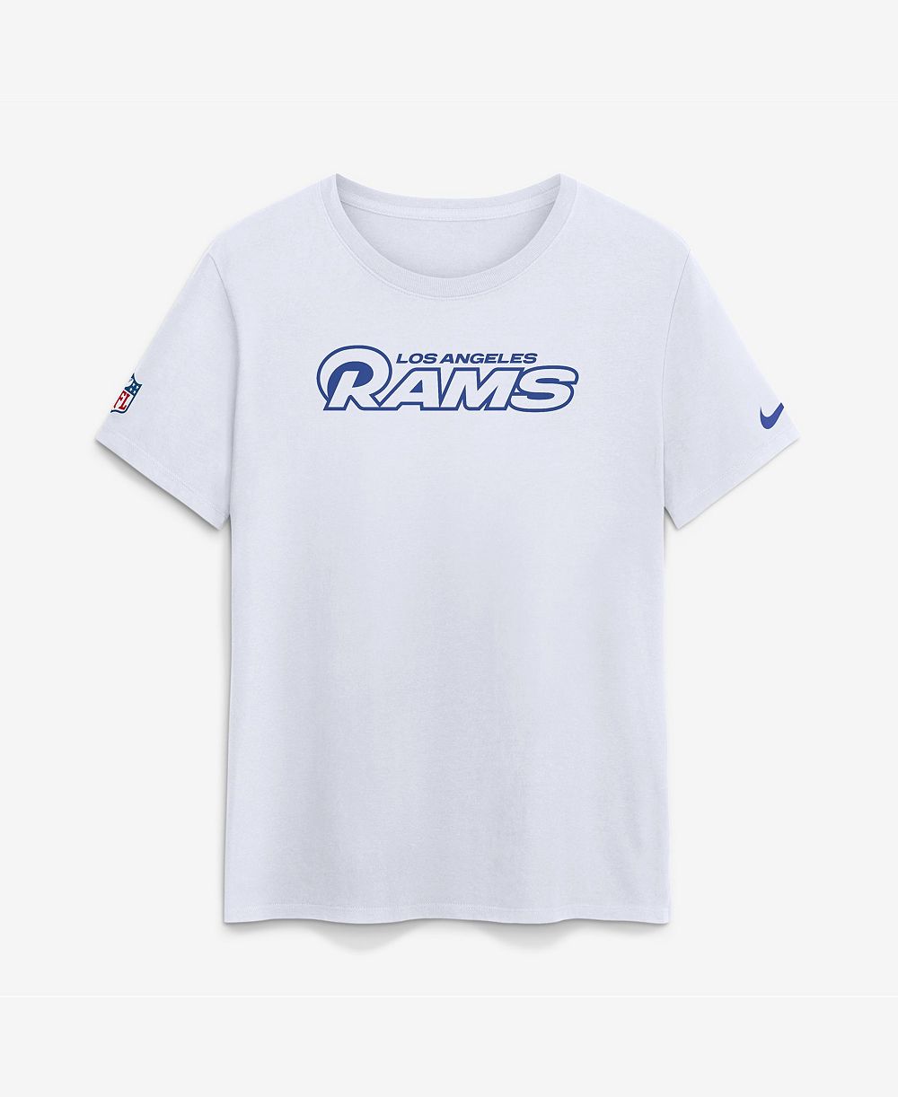 Nike Women's Los Angeles Rams Fearsome Screen-Print Crewneck T-Shirt