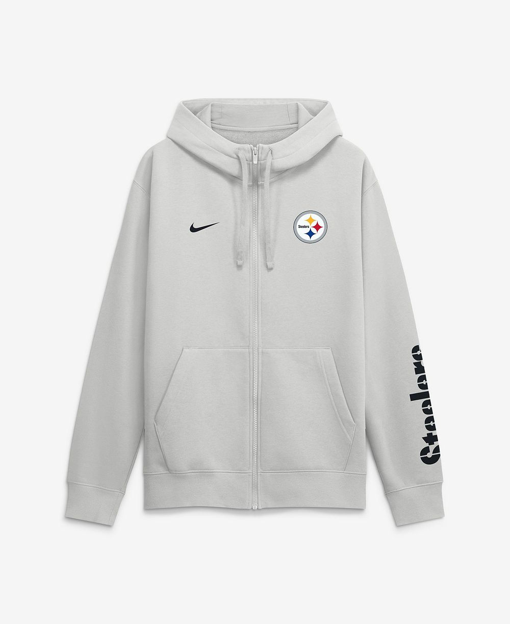 Nike мужской худи с полной молнией Pittsburgh Steelers Cool Down Club