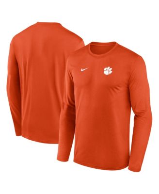 Мужская футболка Nike Clemson Tigers Sideline Legend Long-Sleeve Screen-Print