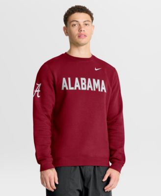 Мужская толстовка Nike Alabama Crimson Tide Alabama Sideline Club с длинным рукавом