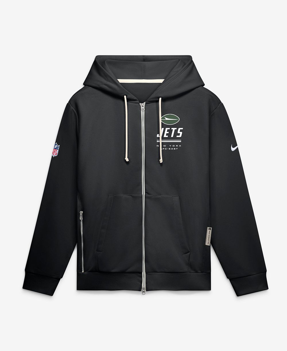 Nike Men's New York Jets Quarterback Scramble Loose-Fit Full-Zip Hoodie