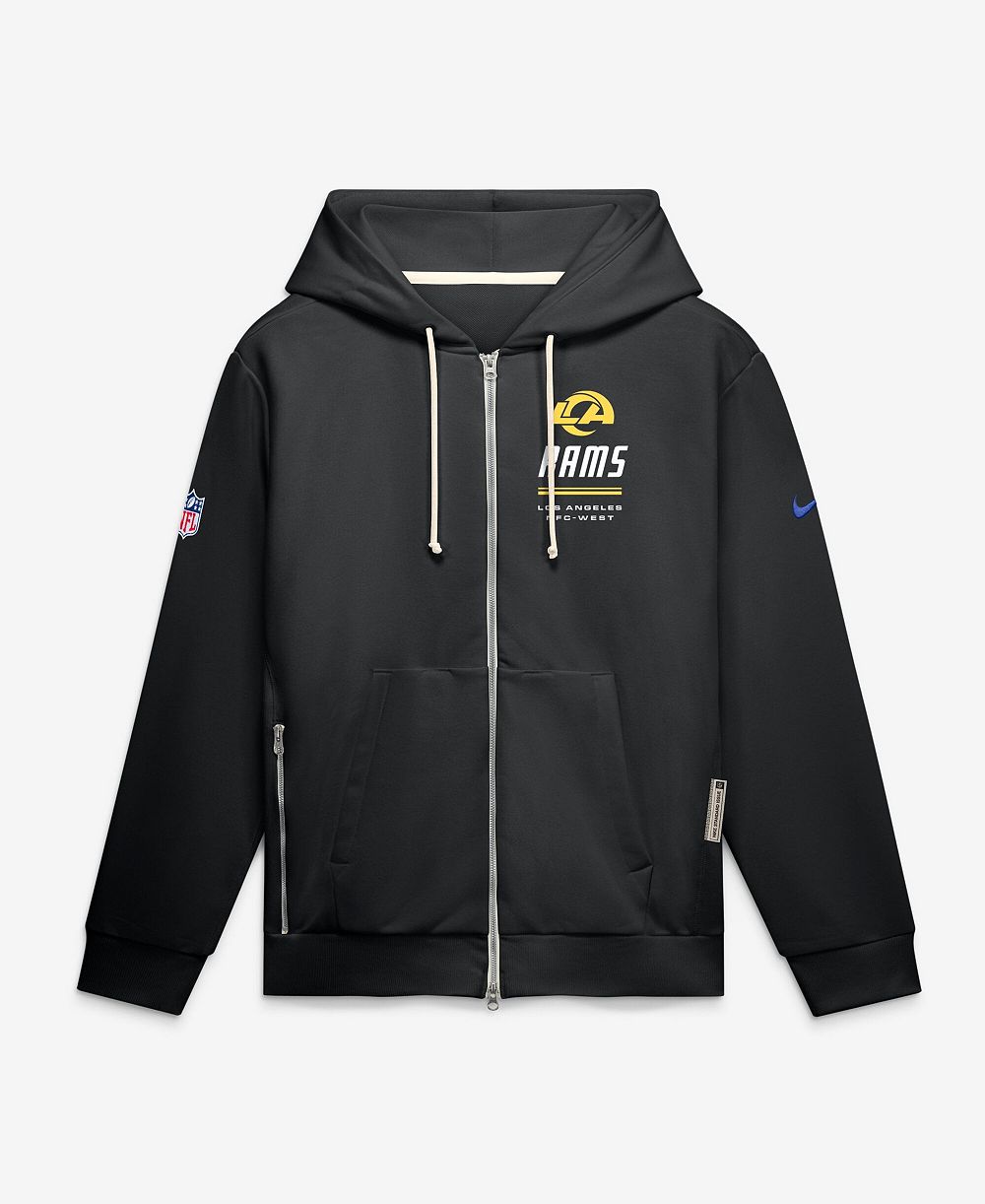 Мужское худи Nike Los Angeles Rams Standard Issue Quarterback Scramble Full-Zip Loose-Fit