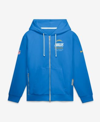 Nike Мужское худи Nike Los Angeles Chargers Sideline Standard Issue Quarterback Scramble Full-Zip Dri-FIT Fleece