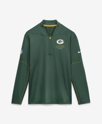 Nike Мужской свитшот с застегивающейся наполовину молнией Green Bay Packers для боковой линии
