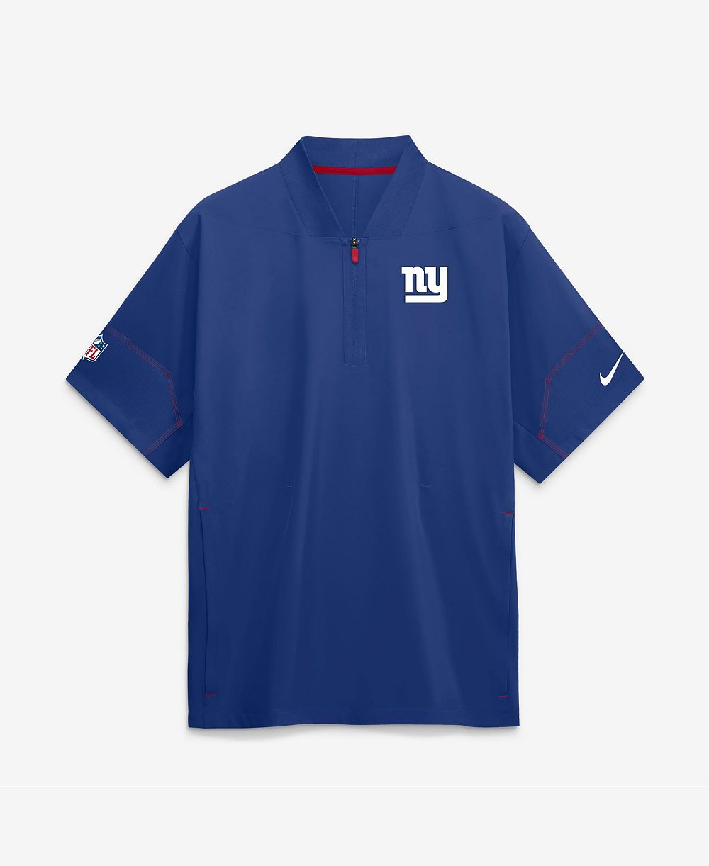 Nike Мужской New York Giants Sideline Coach Quarter-Zip T-Shirt