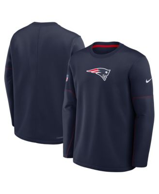 Мужская толстовка Nike New England Patriots Sideline Coaches, средняя плотность, круглый вырез