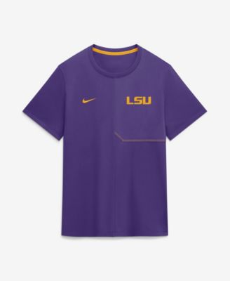 Мужская футболка Nike с коротким рукавом и круглым вырезом, LSU Tigers, для тренеров