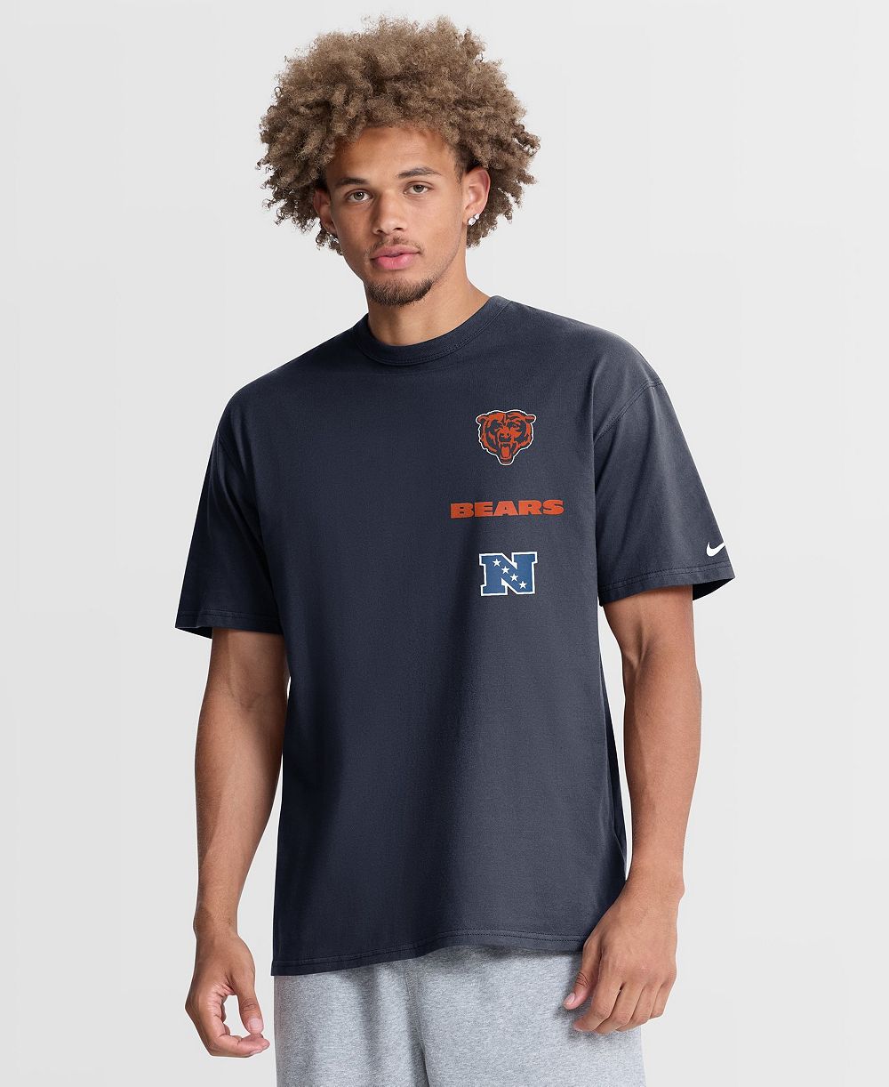 Nike Men's Chicago Bears Max90 Heavyweight Cotton Relaxed-Fit T-Shirt