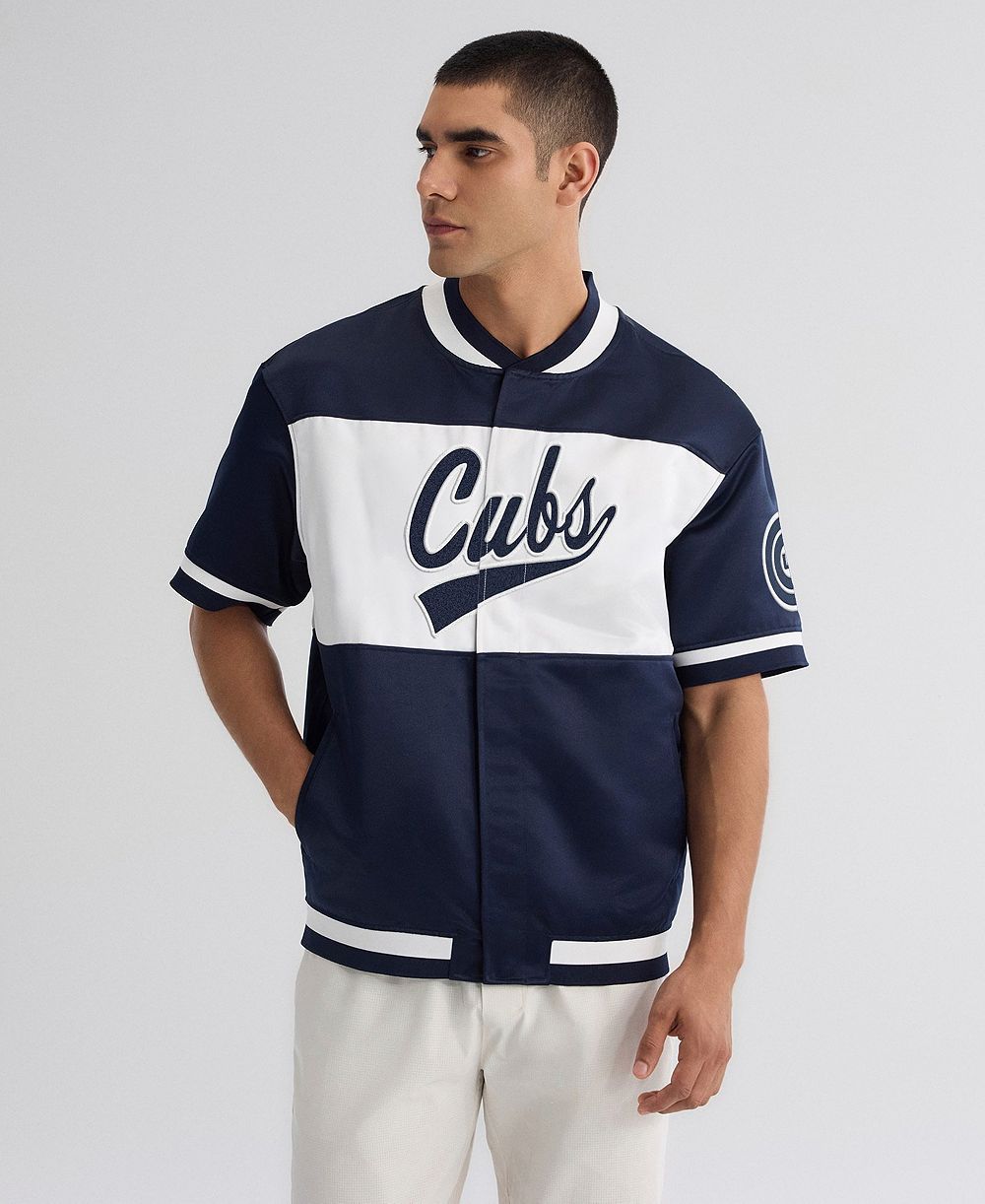 Fanatics Мужская атласная куртка с полной застежкой на кнопках Chicago Cubs Iconic